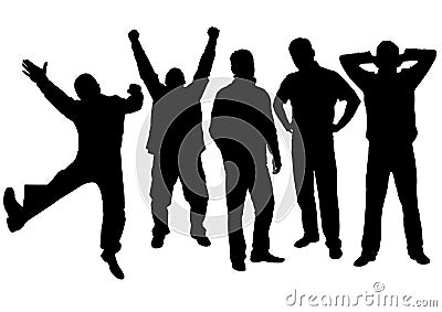 People silhouette vector Vector Illustration