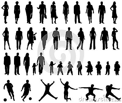 People silhouettes Vector Illustration