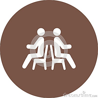 People Sitting Vector Illustration