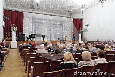 People sitting in concert hall Editorial Stock Photo