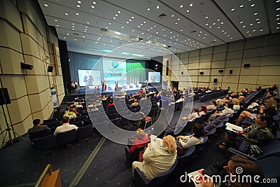 People sitting on International Conference of the Healthcare Industry Medicine 2012 Editorial Stock Photo