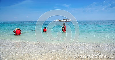People snorkeling Stock Photo