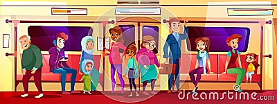 People social issue in subway vector illustration Vector Illustration