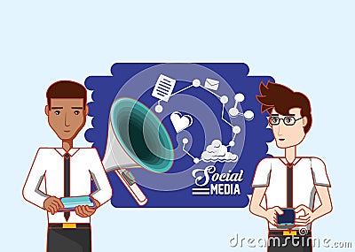 People social media Vector Illustration