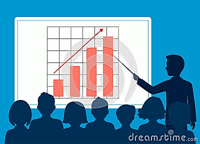 People speaking before an audience Vector Illustration