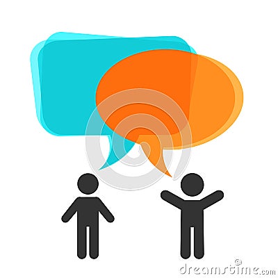 People with speech bubbles Vector Illustration