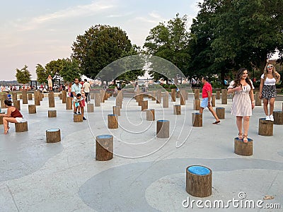 People Standing on the Stumps in Alexandria Virginia Editorial Stock Photo