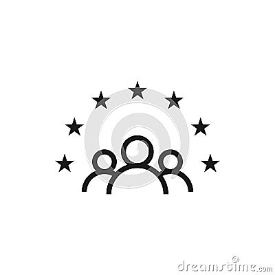 People star icon design template vector illustration isolated Vector Illustration