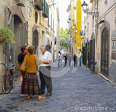 People in the Streets, Salerno Italy Editorial Stock Photo
