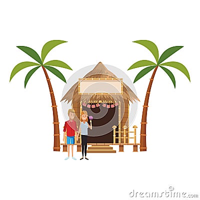People and summer Vector Illustration