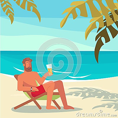 People on summer vacation Vector Illustration