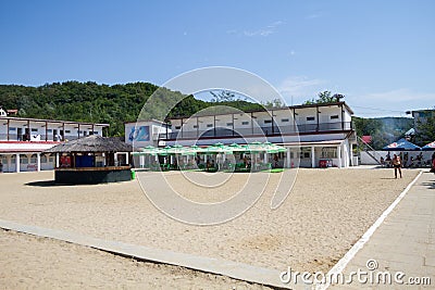 People swimming in public pool Editorial Stock Photo