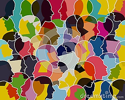 People talking, thinking concept. Vector Illustration