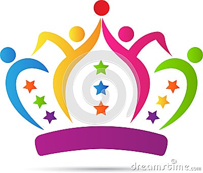 People team crown Vector Illustration