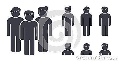 People team friends group symbol icon Vector Illustration