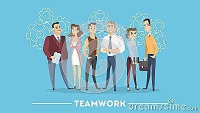 People in team. Vector Illustration