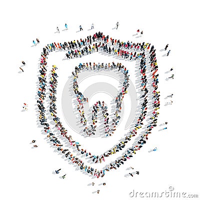 People in theshape of a tooth, dentistry. Stock Photo