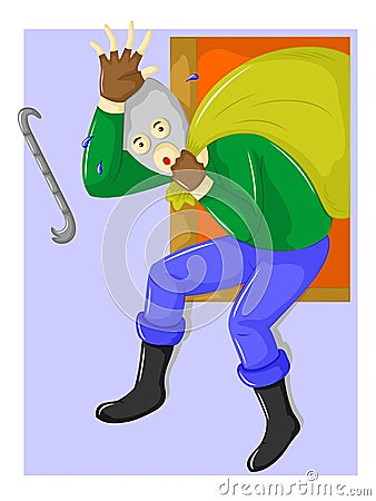 People thief Vector Illustration