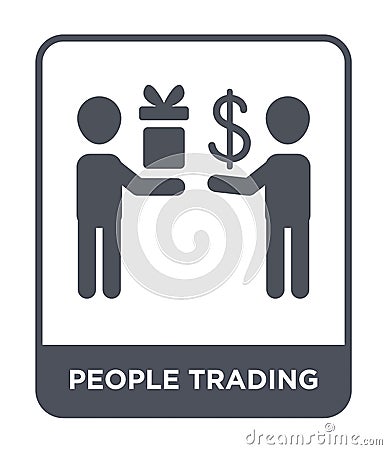 people trading icon in trendy design style. people trading icon isolated on white background. people trading vector icon simple Vector Illustration