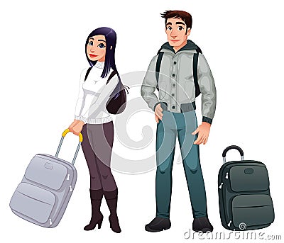 People in transit. Vector Illustration