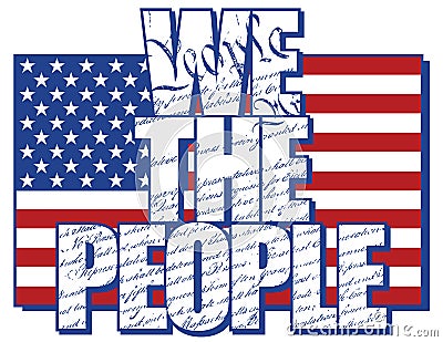 We The People Vector Illustration