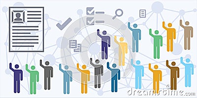 People vacancy horizontal Vector Illustration