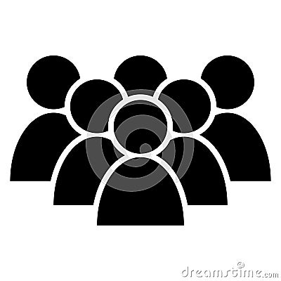 People vector icon . Group of people symbol illustration. businessman group logo. Multiple users silhouette icon. Cartoon Illustration