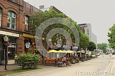 People on Victoria Row in Charlottetown in Canada Editorial Stock Photo