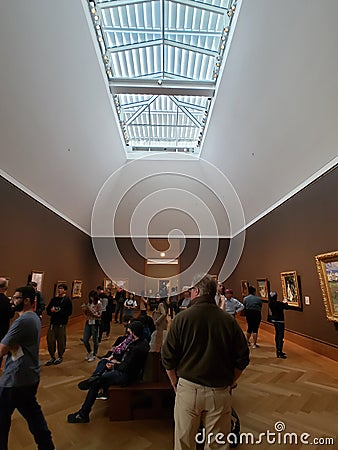 People visit The J.Paul museum in Getty Center CA USA Editorial Stock Photo