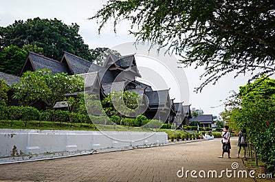 People visit the Traditional Palace in Melaka, Malaysia Editorial Stock Photo