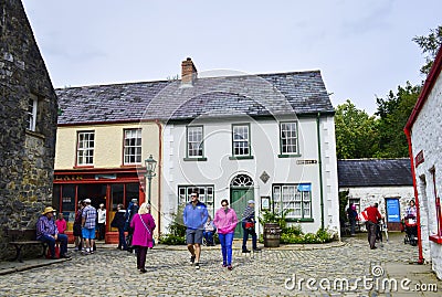 People visit Ulster American Folk Park in Northern Ireland Editorial Stock Photo