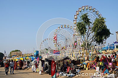 People visiting local market,Pushkar,India Editorial Stock Photo