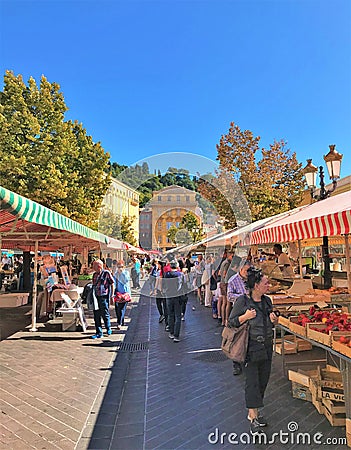 Cours Saleya market Nice, South of France Editorial Stock Photo