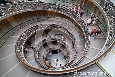 People visiting Vatican Museum Editorial Stock Photo