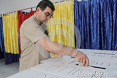 People voting Editorial Stock Photo