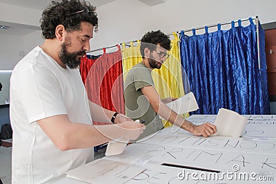 People voting Editorial Stock Photo