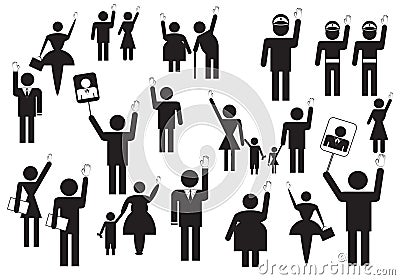 people voting on elections Vector Illustration