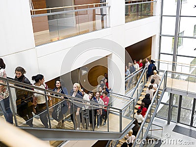 People waiting in line Stock Photo