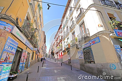 Lavapies street cityscape Madrid Spain Editorial Stock Photo