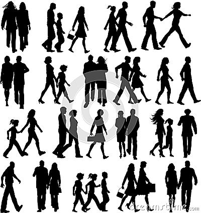 People walking Vector Illustration