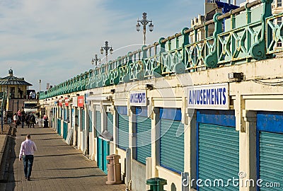 Seafront promenade at Brighton, England Editorial Stock Photo