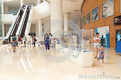 People walking around at Guangdong Science Center Editorial Stock Photo