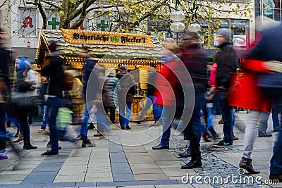 People walking in Neuhauser Strasse Munich Editorial Stock Photo