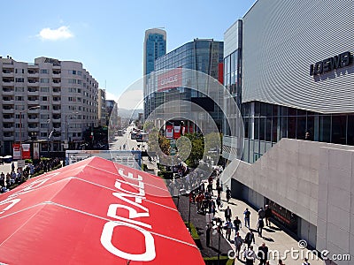 People walking though Oracle Open World Convention Editorial Stock Photo