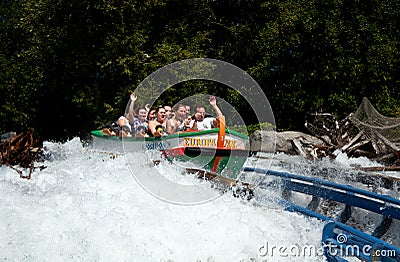 People on the water rollercoaster Editorial Stock Photo