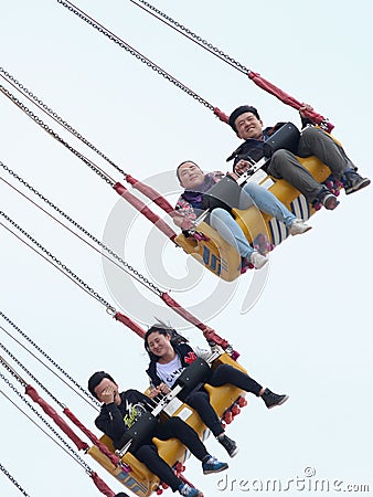 People who flying high altitude Editorial Stock Photo