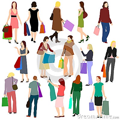 People - Women Shopping No.1. Stock Photo
