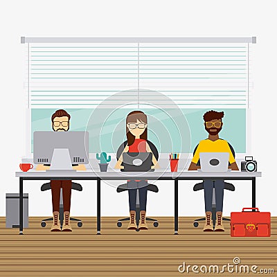 People working design Vector Illustration