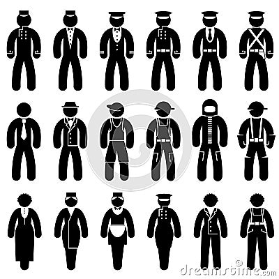 Peoples uniform Vector Illustration