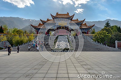 Peple are come in Chongsheng temple Editorial Stock Photo